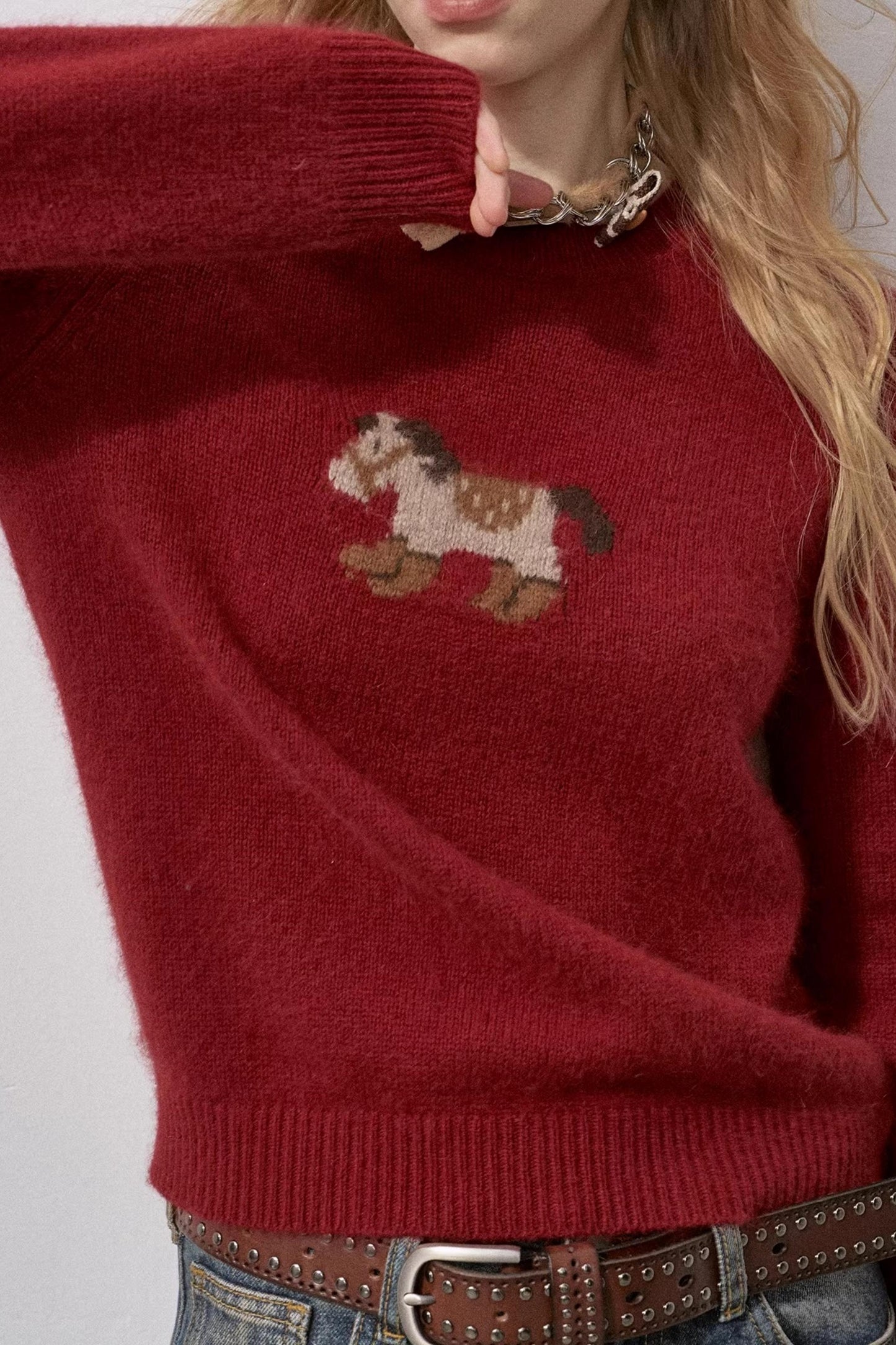 Little Horse Red Sweater
