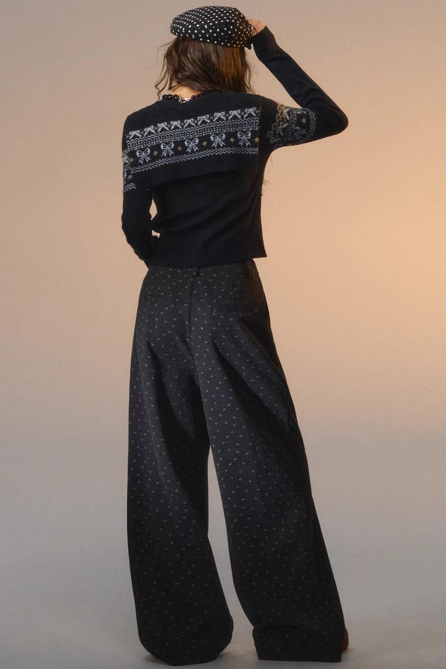 Fair Isle Bowknot Sweater