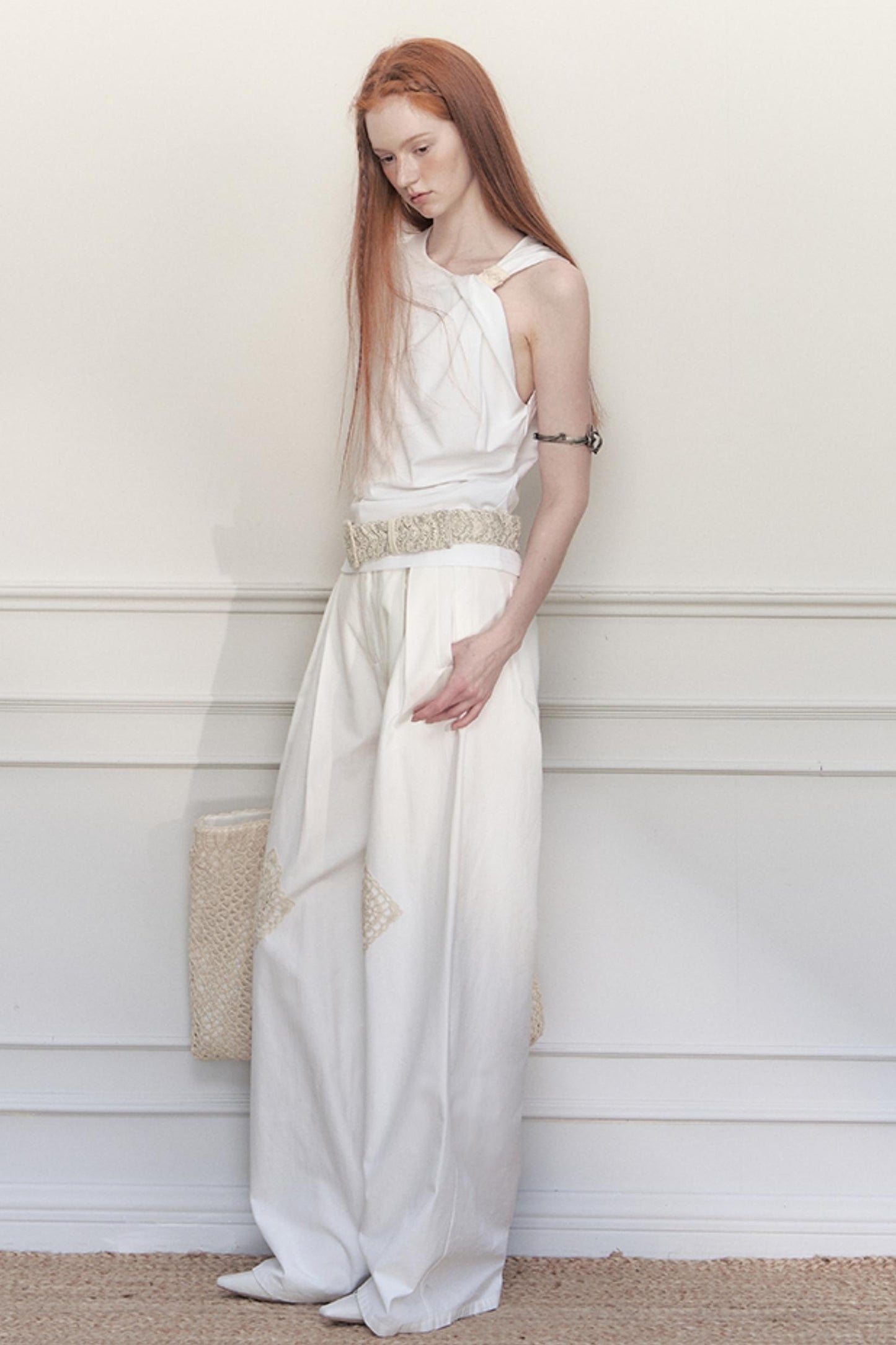 Wave Pleat Chain Belt