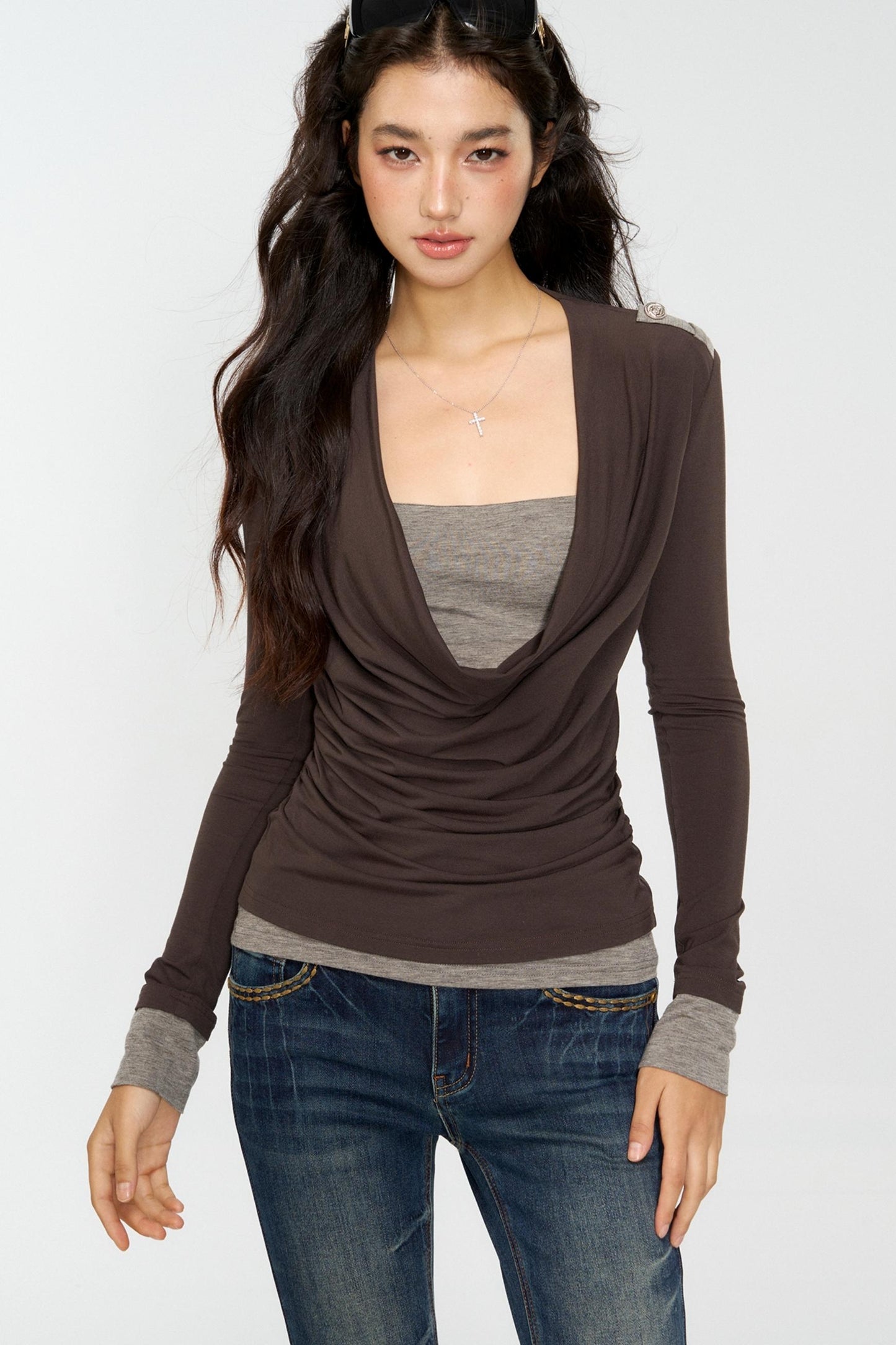 Swing Collar Vintage Layering Top Set