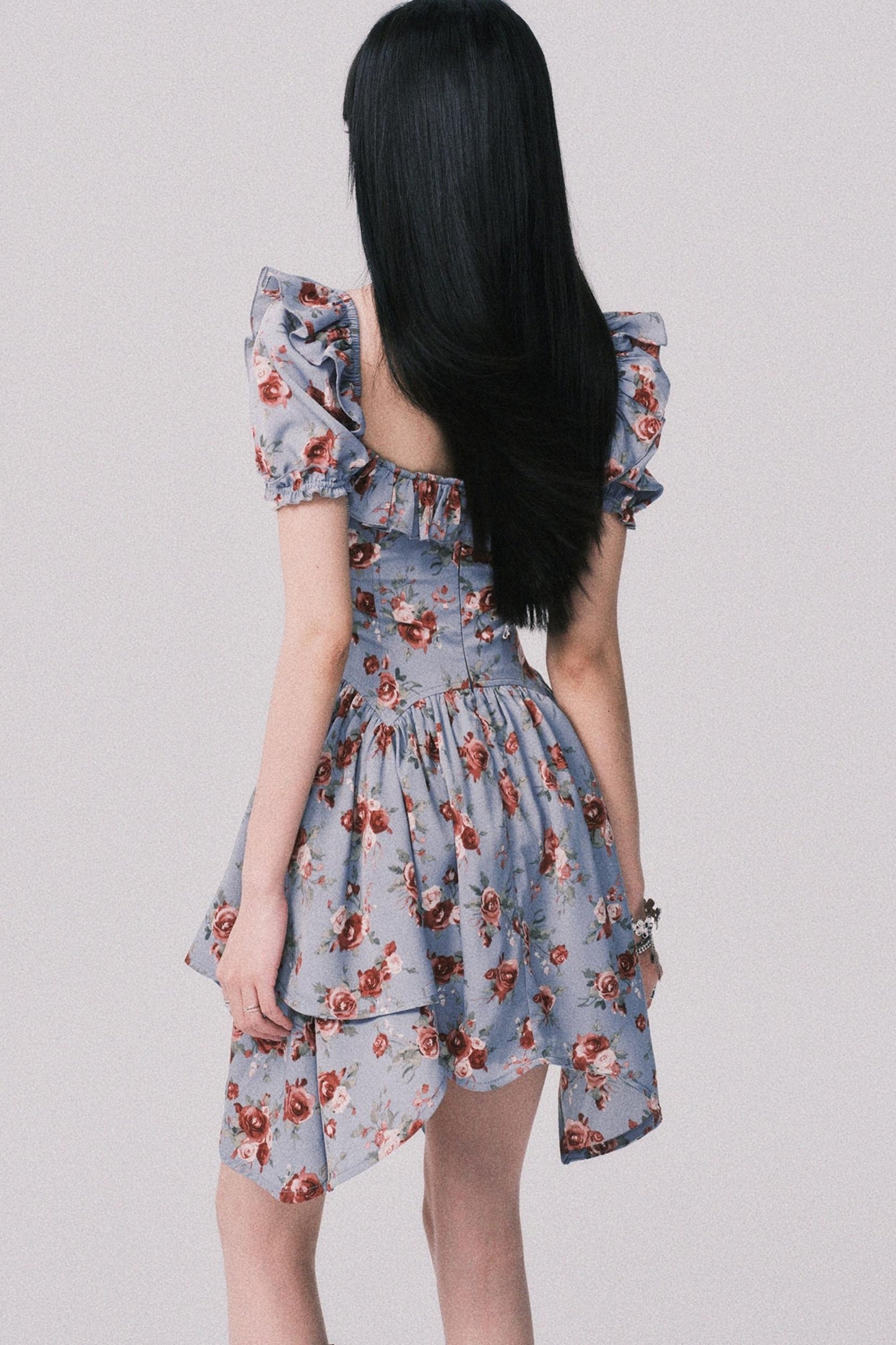 Deconstructed Square Collar Dress