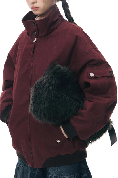 Vintage Red Cotton Jacket