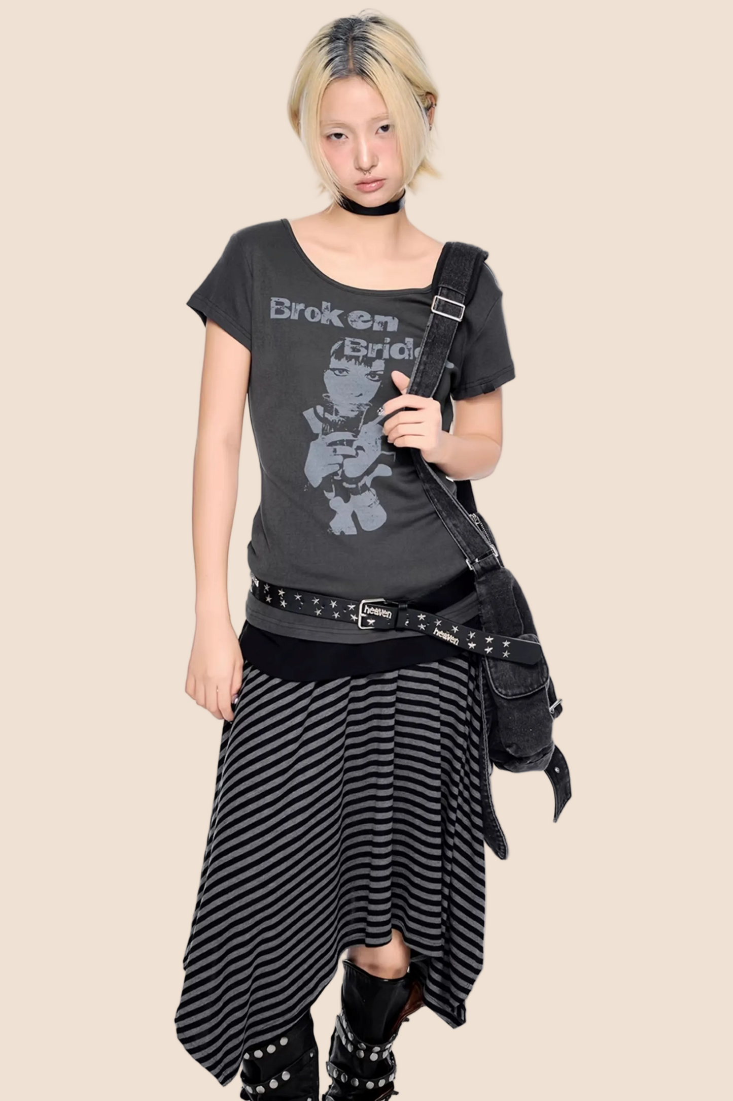 Letter Pattern Retro Top