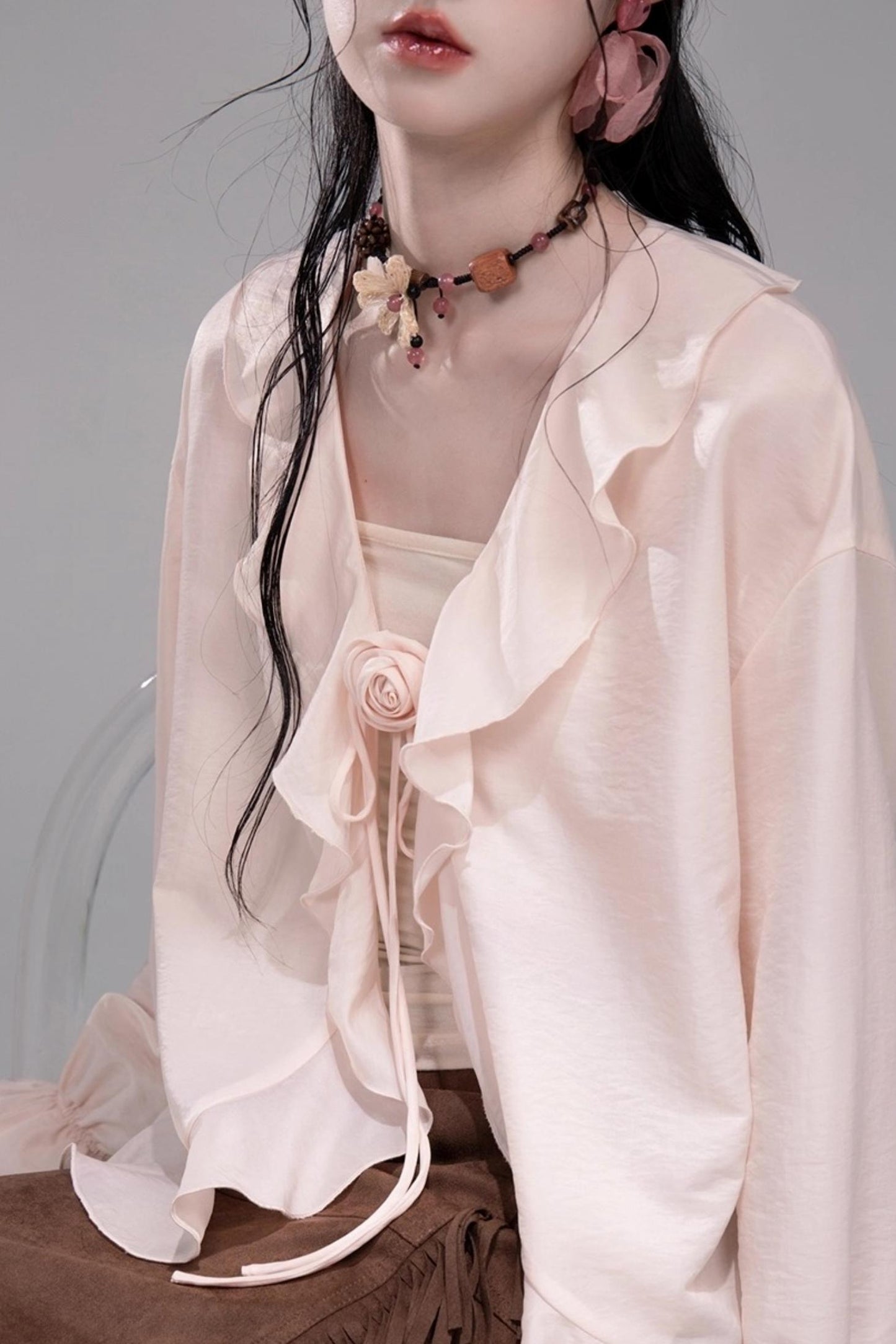 Peony Ruffle Cardigan