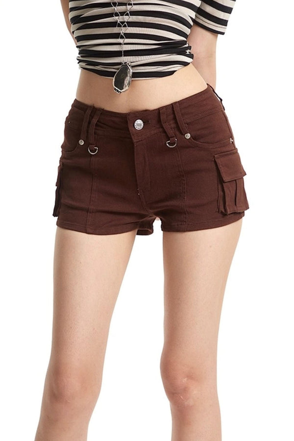 Cargo Pocket Denim Shorts