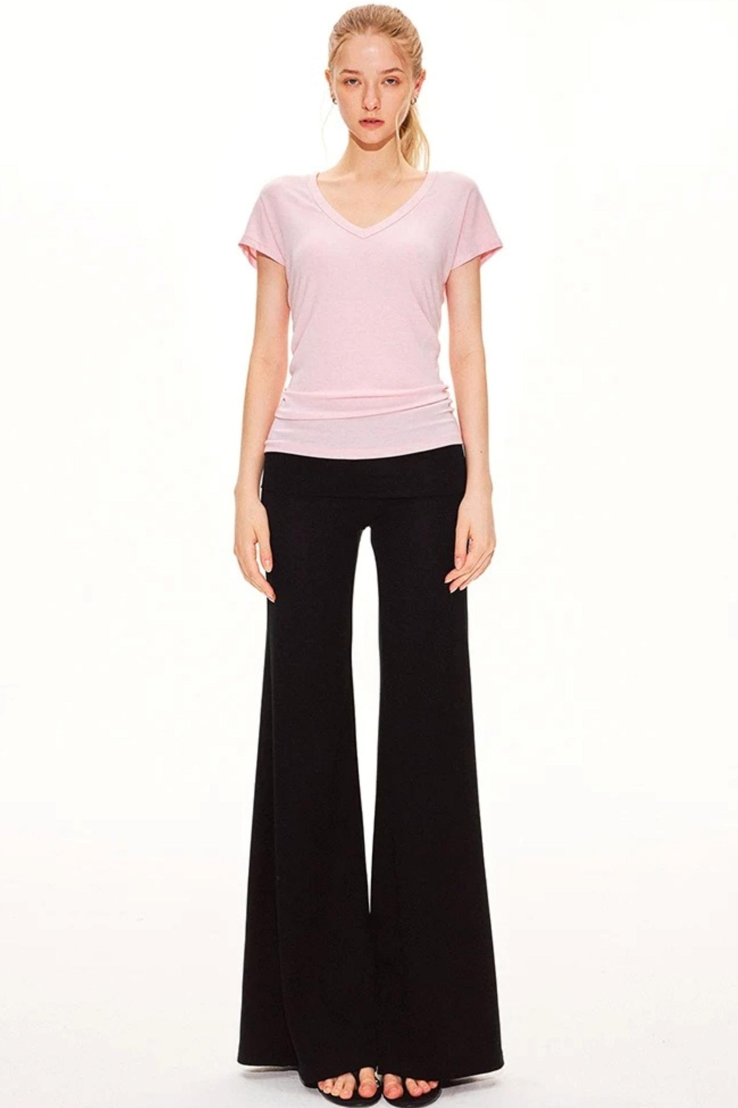 Tencel Wool V-Neck Top
