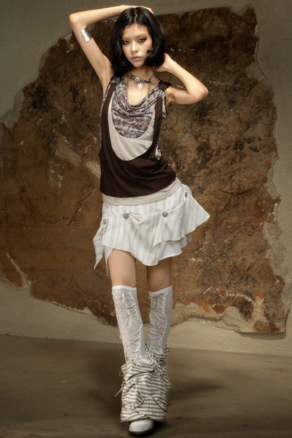 Asymmetrical Retro Vest