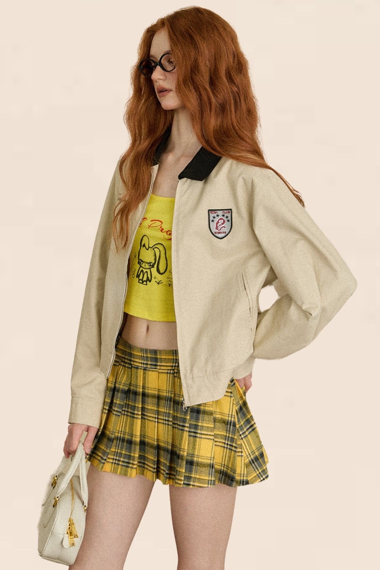 Retro College Jacket Two-Piece Set-Up