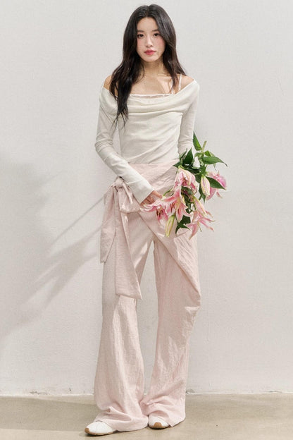 Pink Comfort Apron Pants