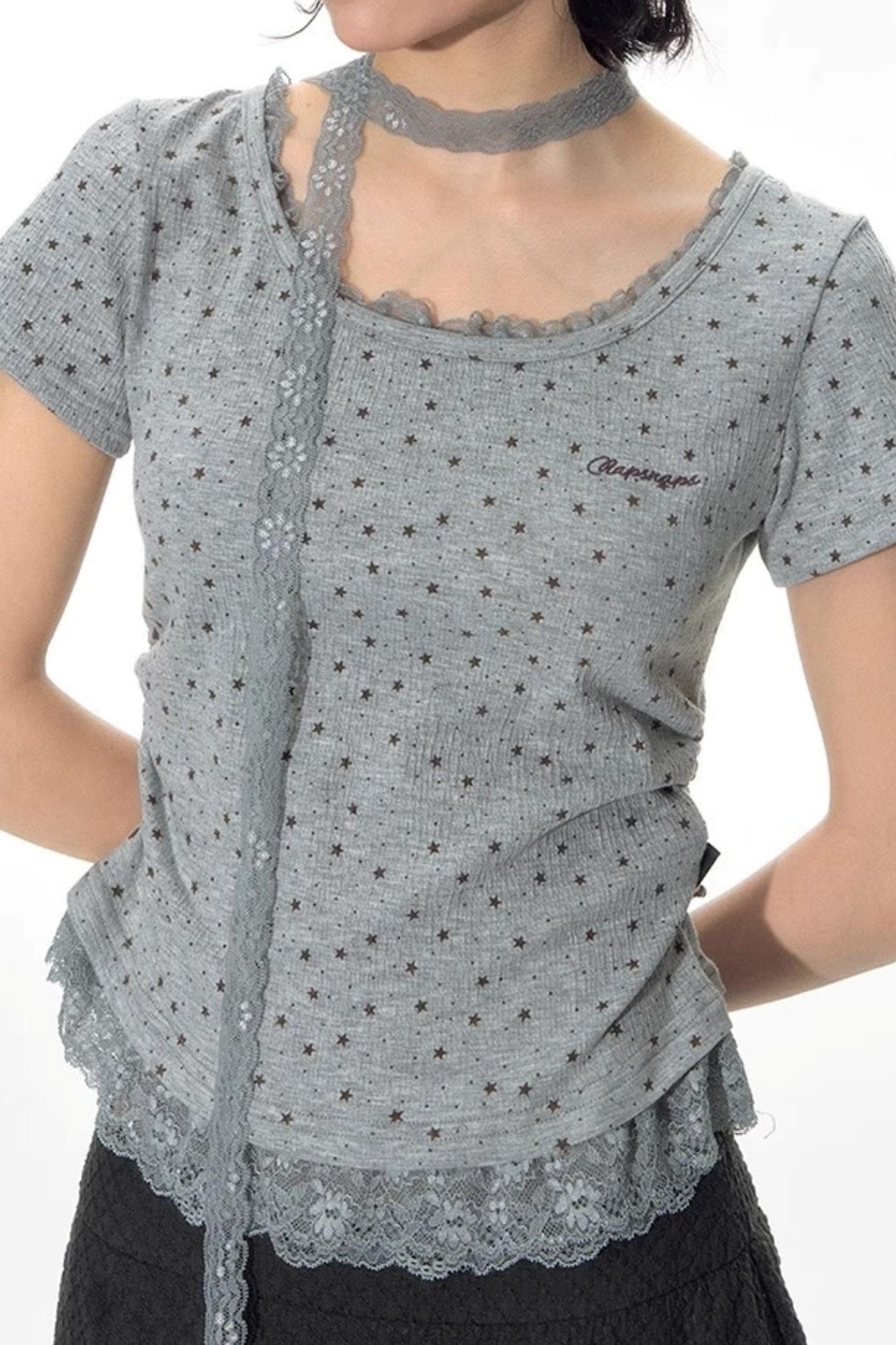 Star Lace Sweet Shirt