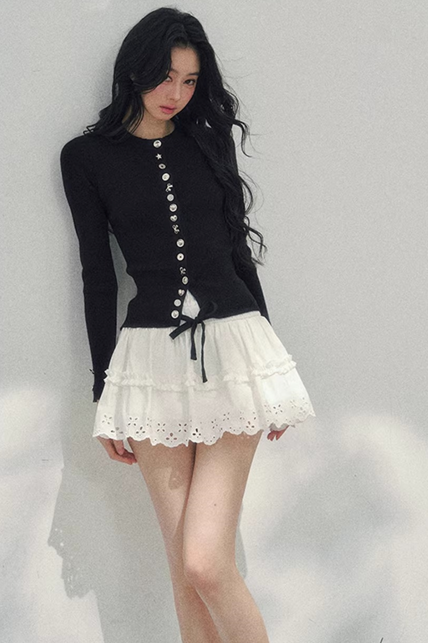 Spring White Half-Skirt