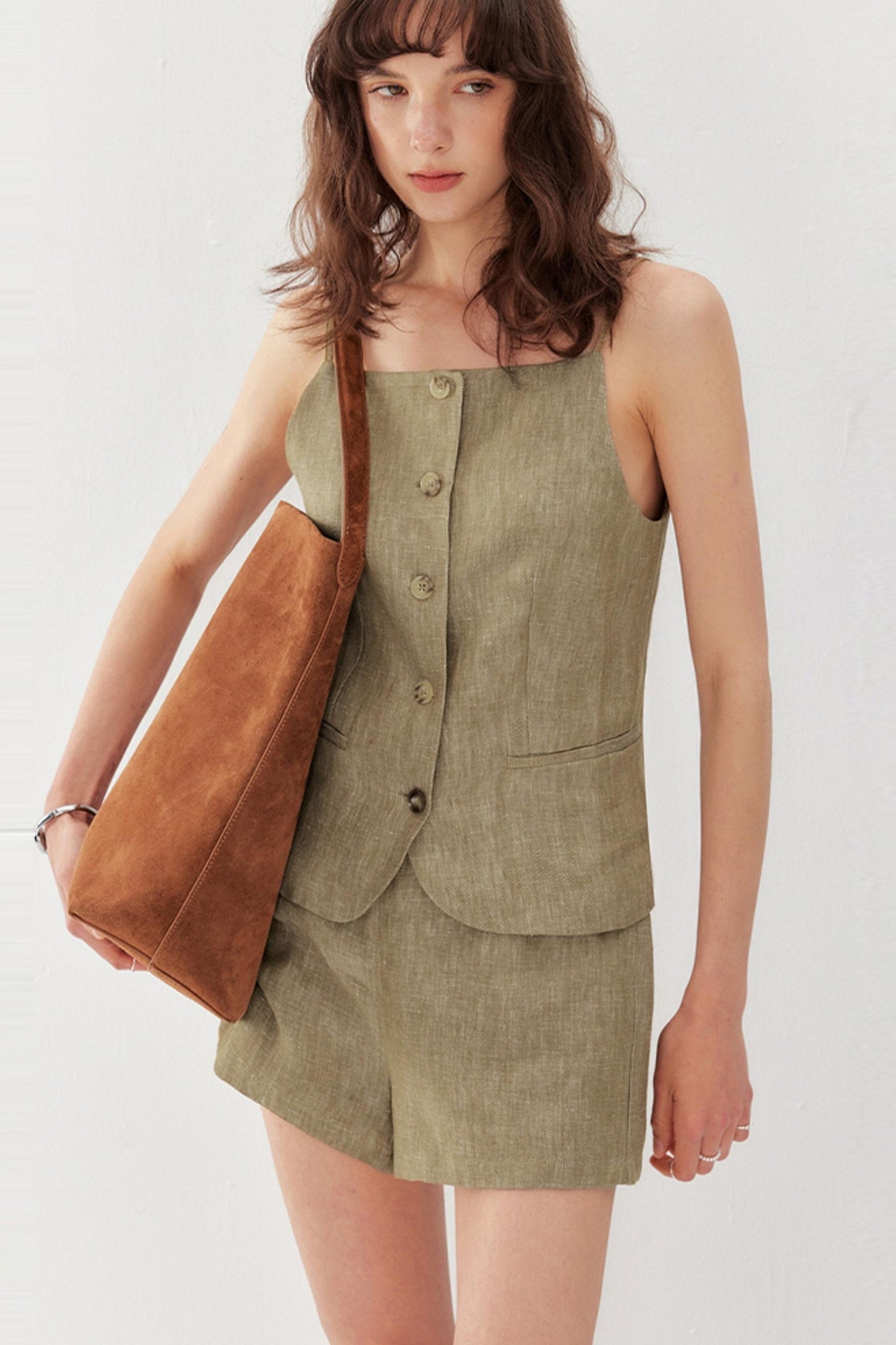 Tawny Linen Vest Set-Up