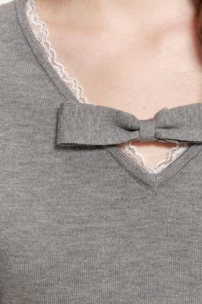 Romantic Bowknot Knitted Dress