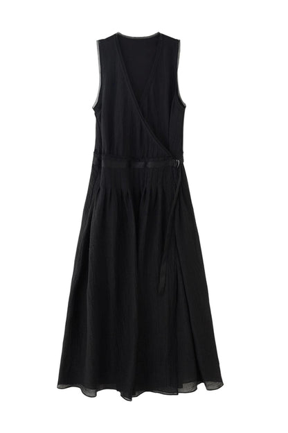 French Lace-Up Maxi Dress