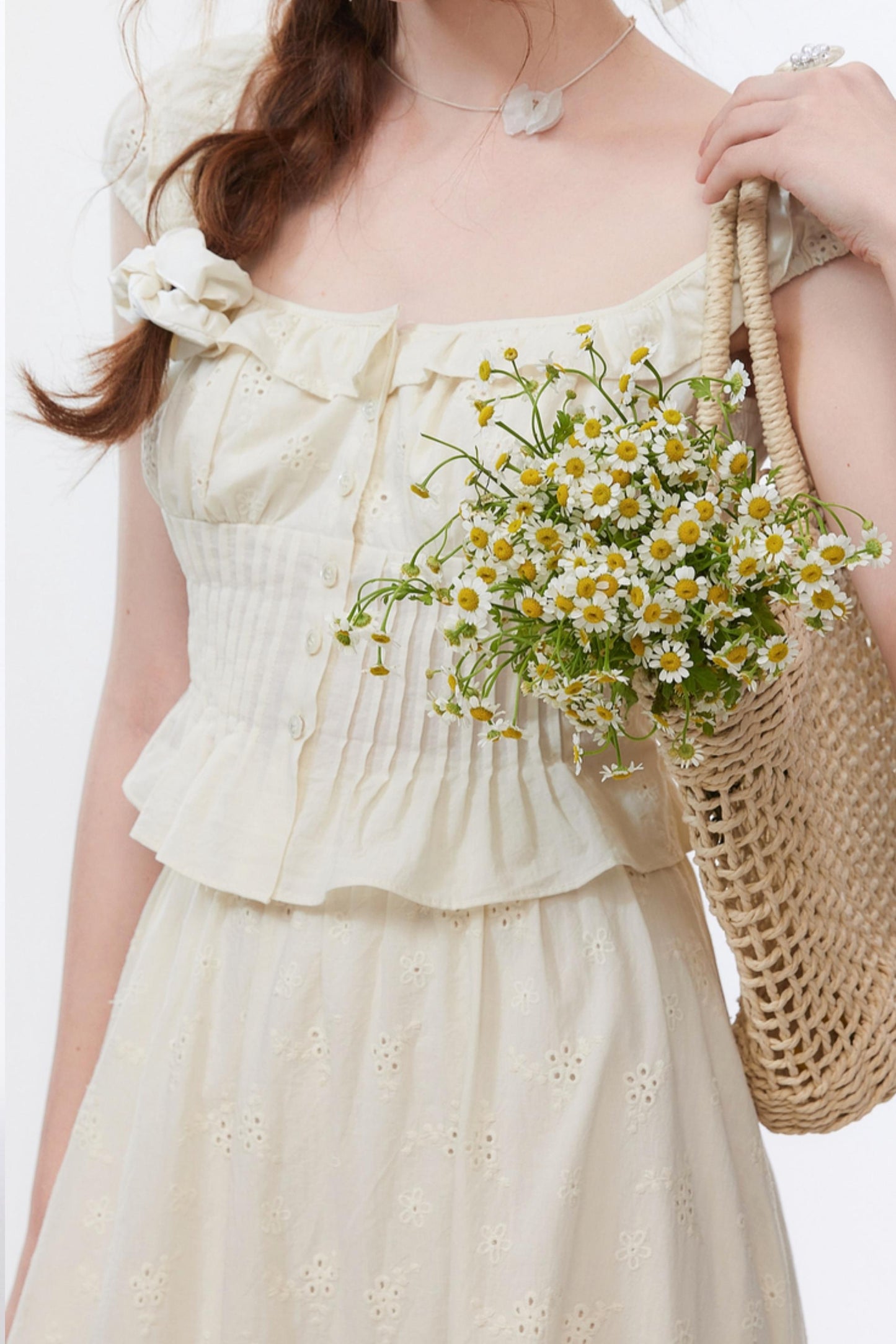 Ruffled Waist Skirt Set-Up