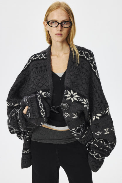 Winter Wool Fair Isle Sweater & Scarf Set-Up