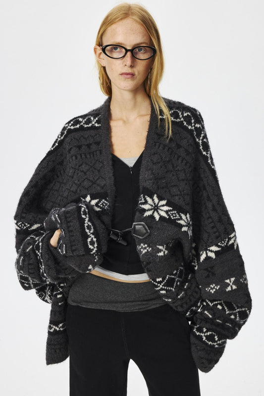 Winter Wool Fair Isle Sweater & Scarf Set-Up