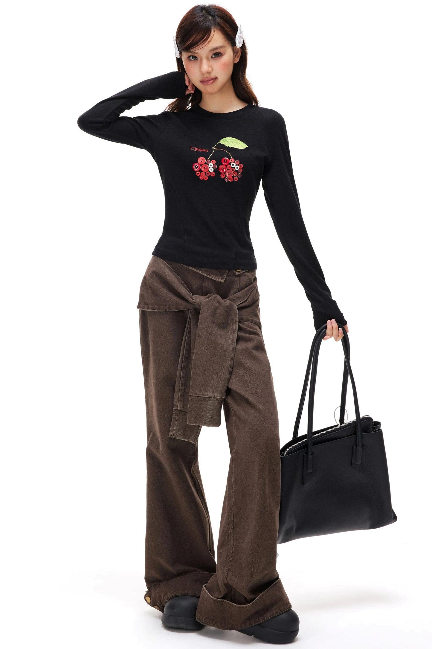 Sweet Cherry Knit Top