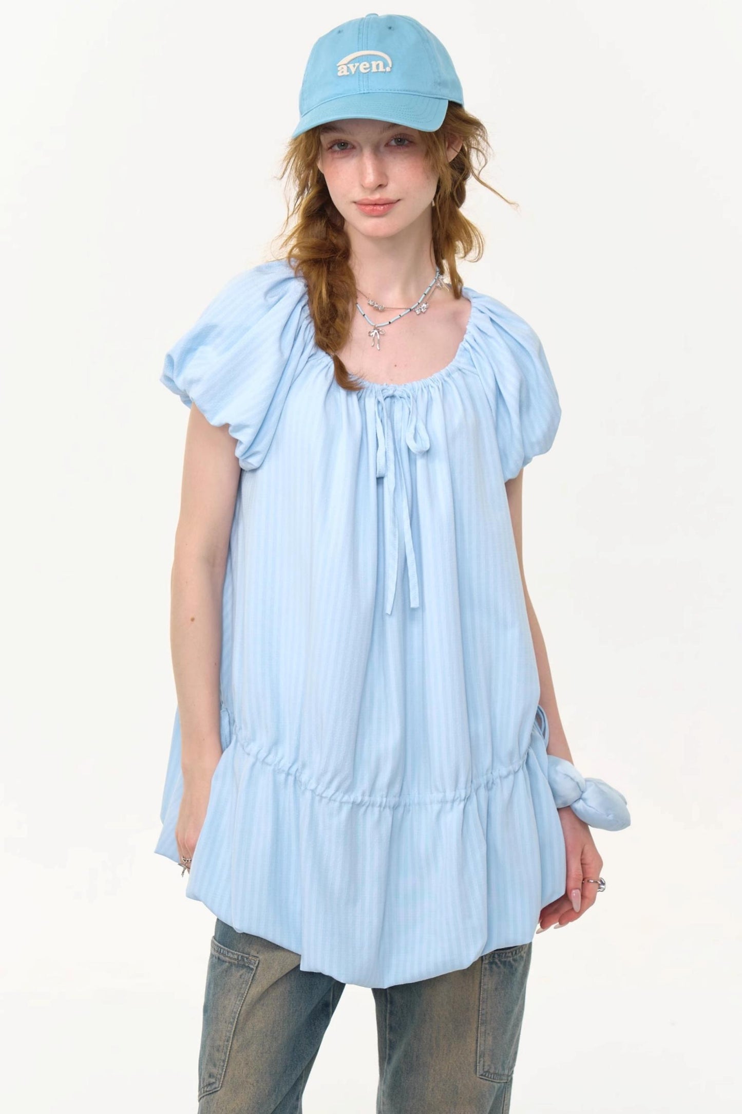 Summer Chic Bubble Sleeve Dress