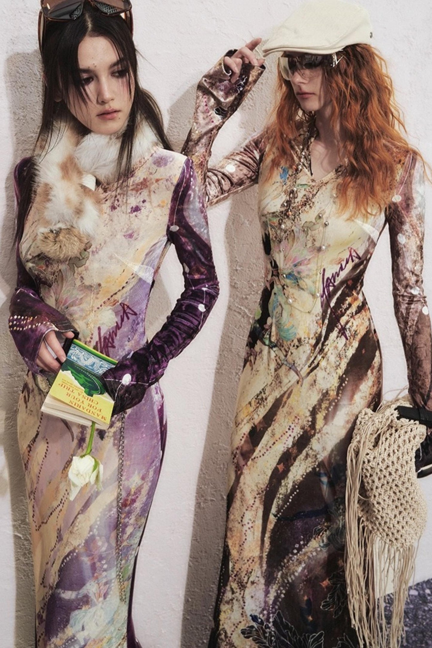 Multi-Colored Fur Ball Scarf