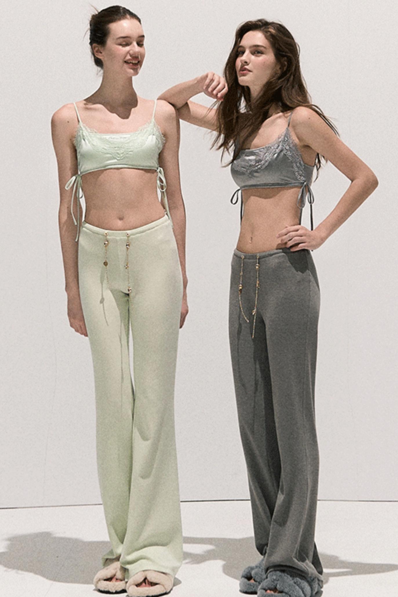 Lace Paneled Satin Inner Top