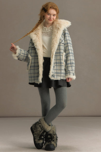 Fuji Plaid Woolen Jacket