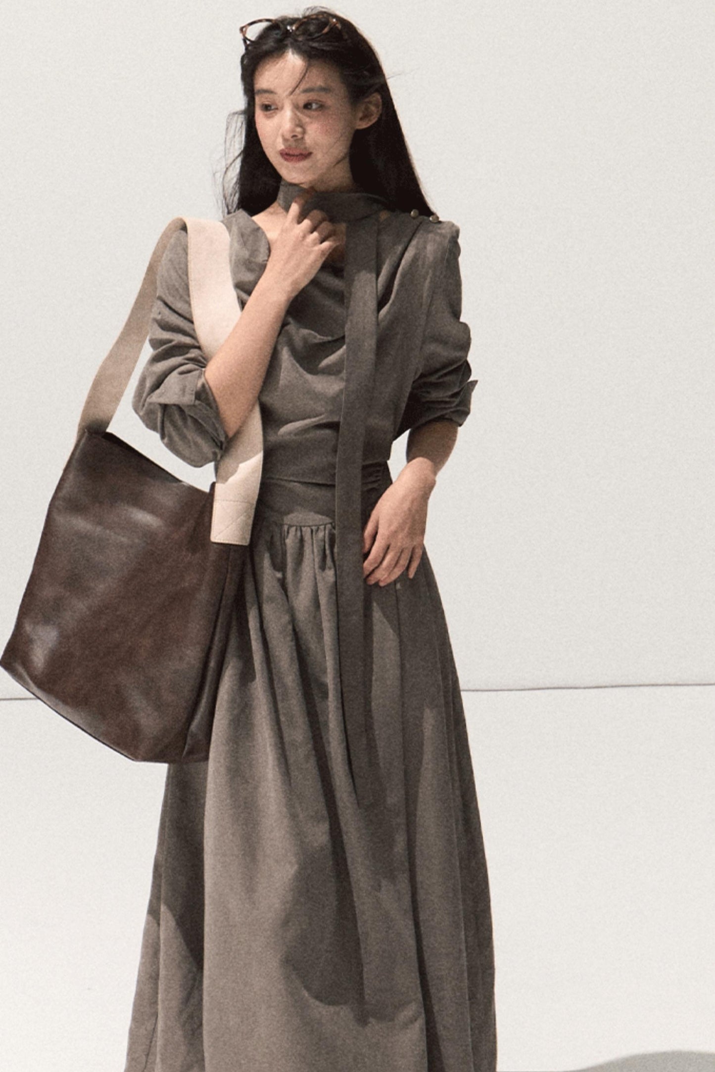 The Moon Swing Collar Dress