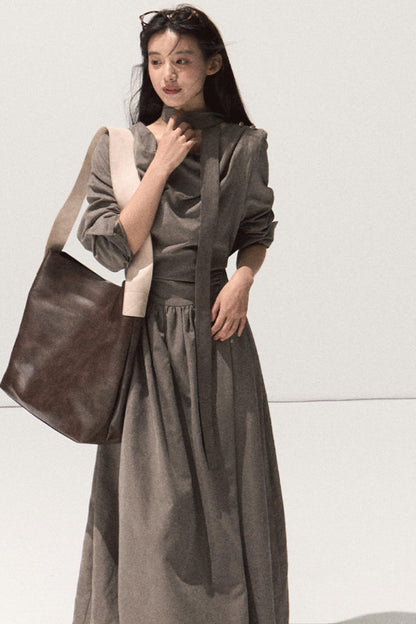 The Moon Swing Collar Dress