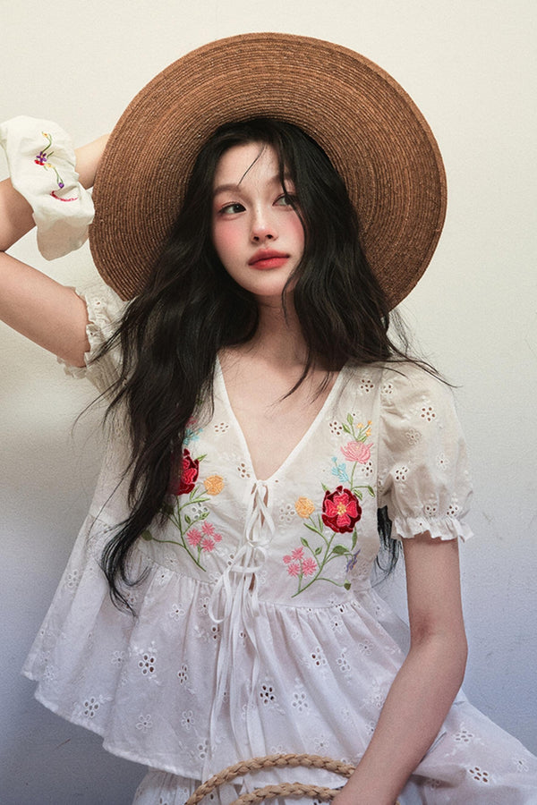 Lace Summer Top Skirt Set-Up