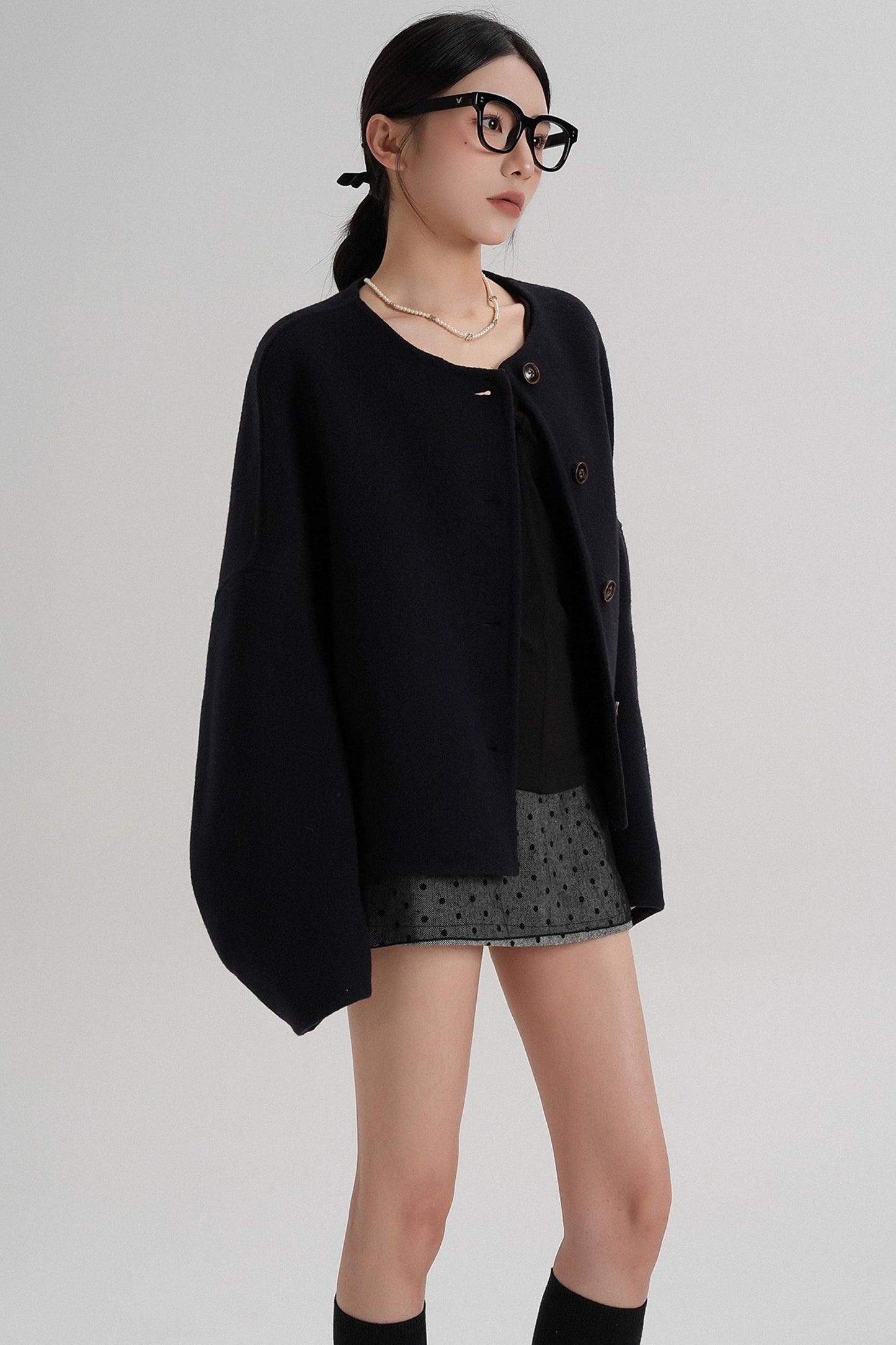 High Waist Wool Jacket
