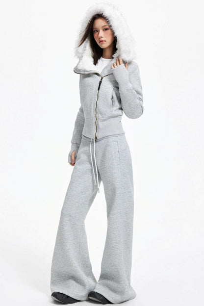 High Waist Wide Flared Sweatpants