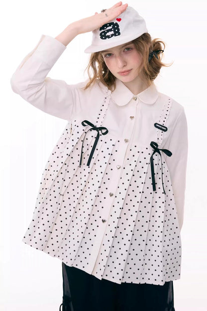 Bow Doll Collar Long Sleeve Shirt