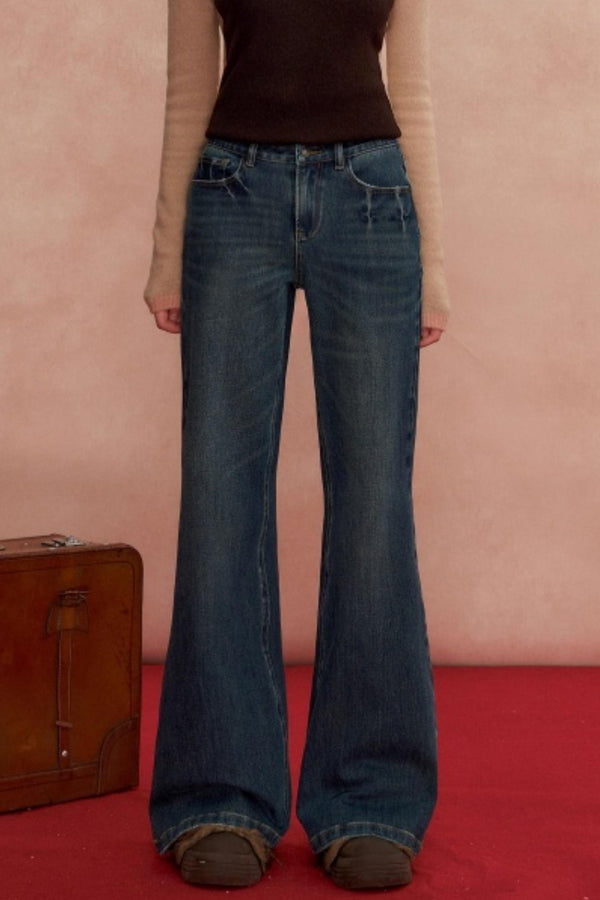 High-Waisted Stretchy Bootcut Jeans