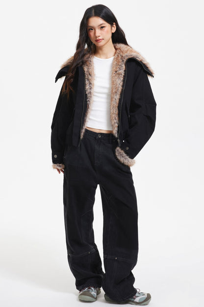 Retro Fur Collar Jacket