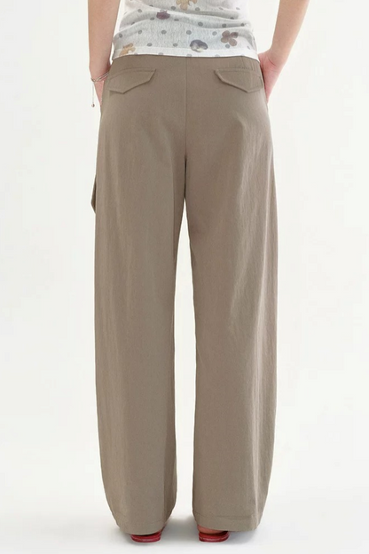 Pantaloni a gamba larga a vita alta