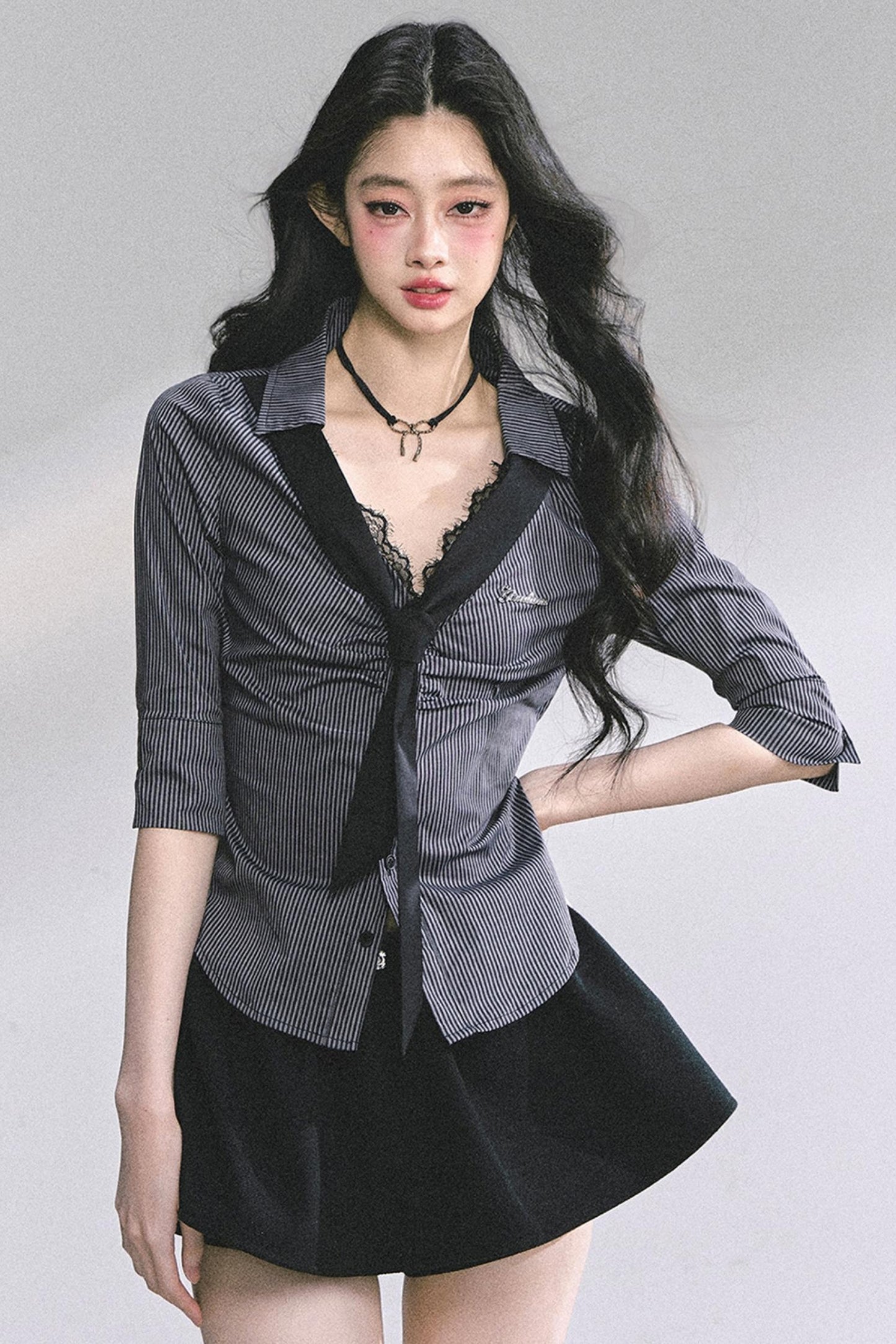 Autumn Slimming Polo Neck Shirt