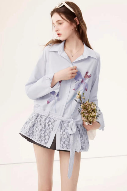 Bamboo Floral Lace Shirt