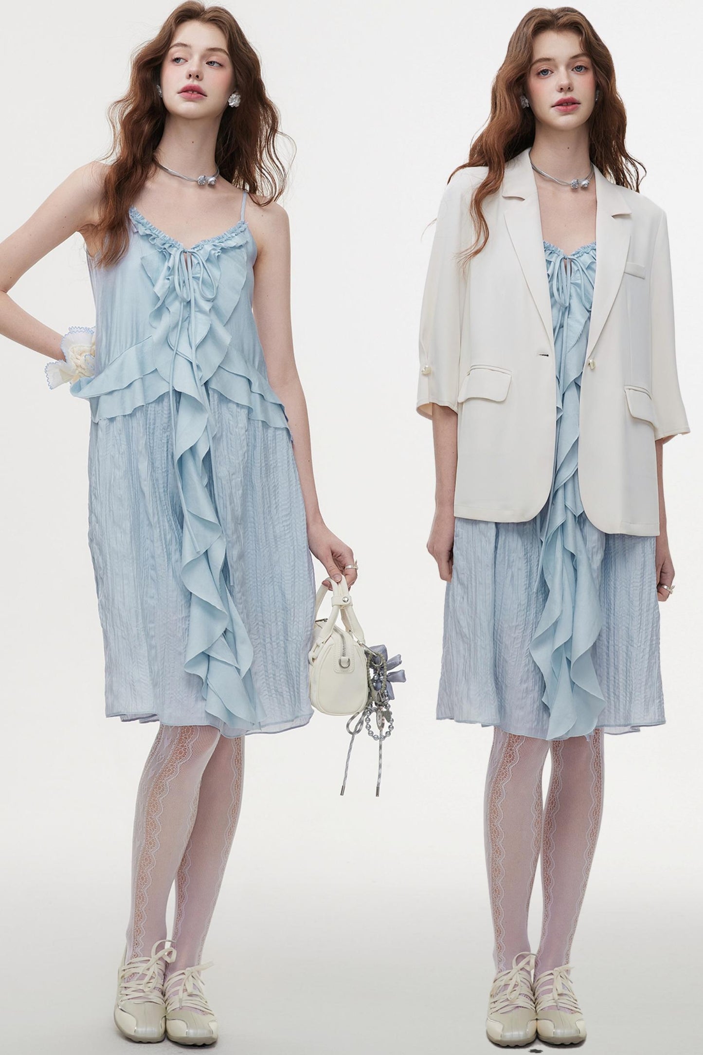 Halter Neck Ruffle Summer Dress