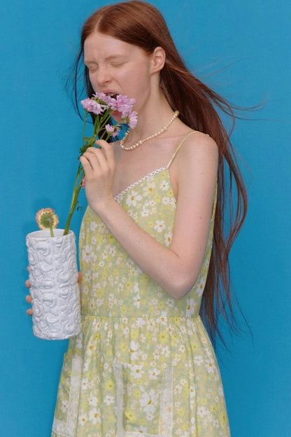 Floral Halter A-Line Dress