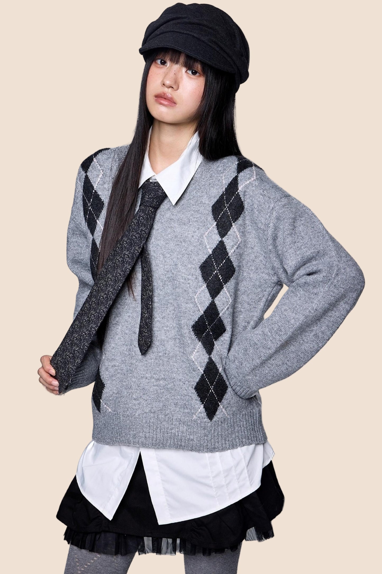 Rhizome V-Neck Knit Sweater