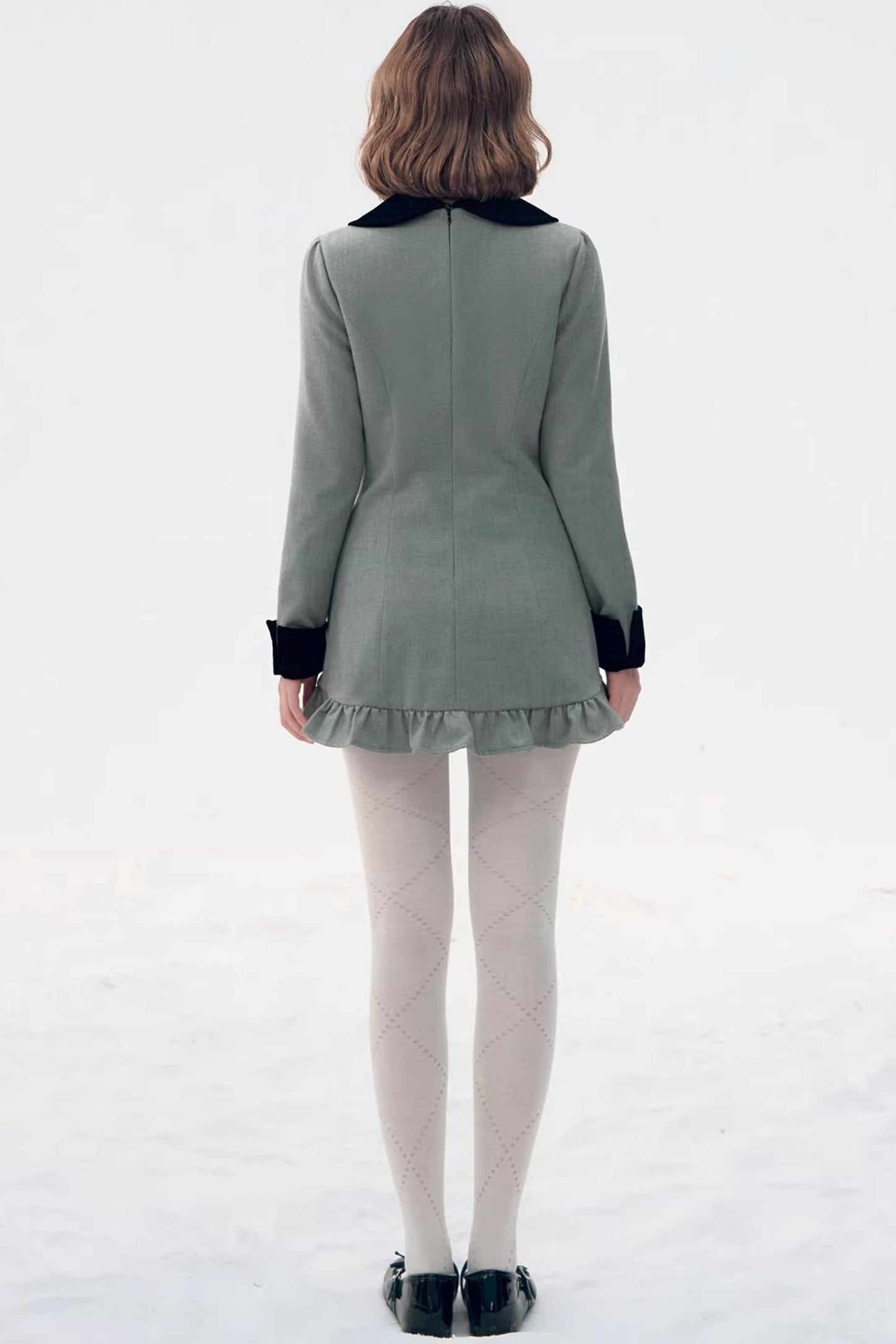 Red Plaid Velvet Doll Dress