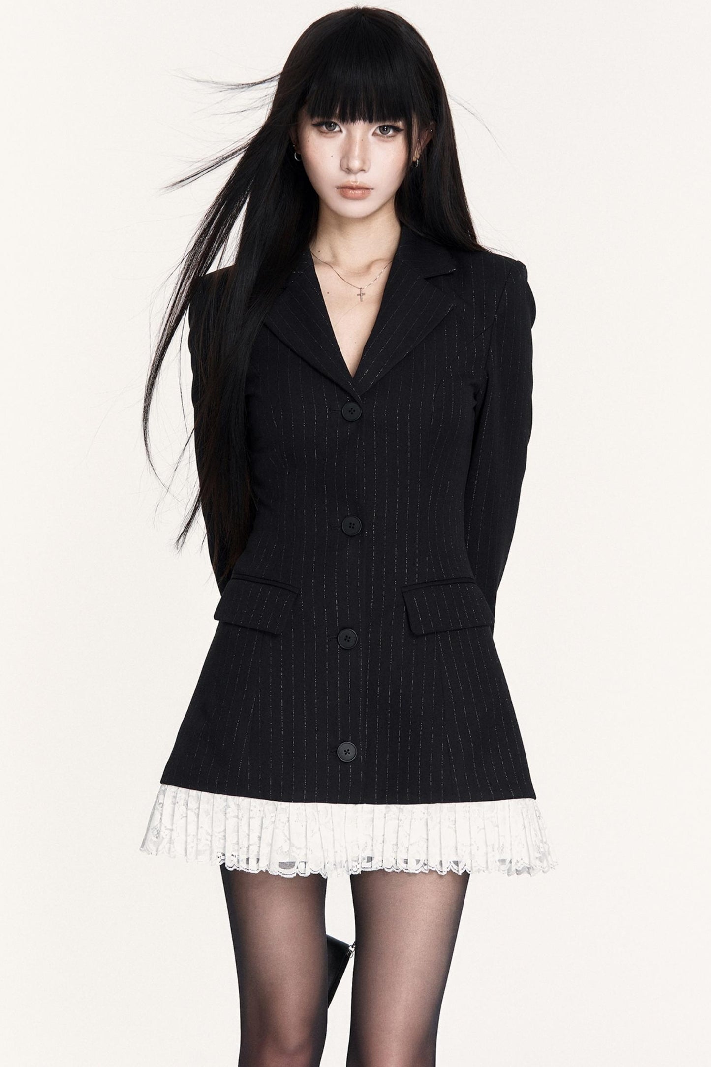 Patchwork Lace Slimming Dress