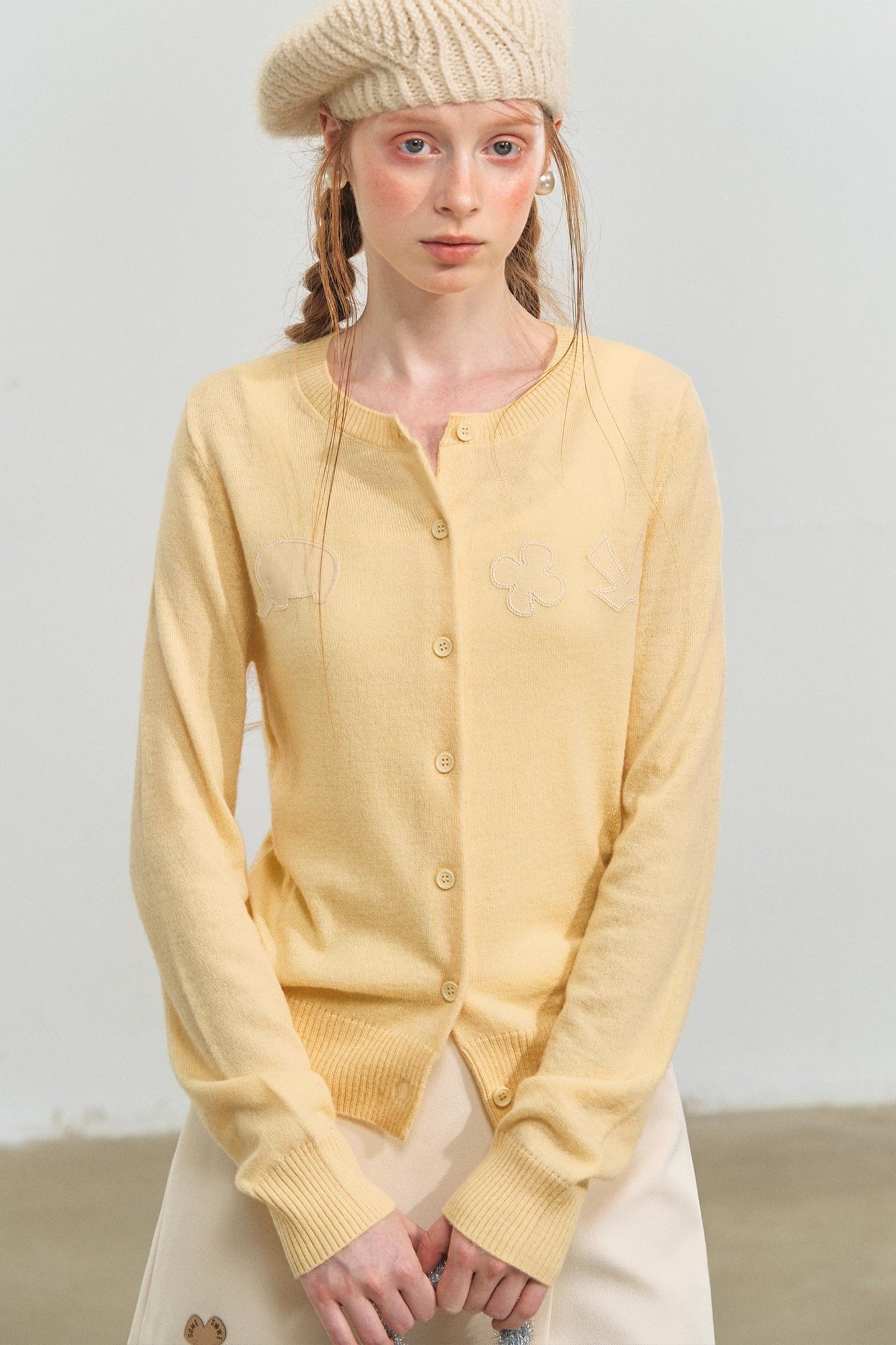 Fun Patch Embroidered Cardigan