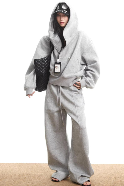 American Gray Hooded Sweatshirt Set-Up