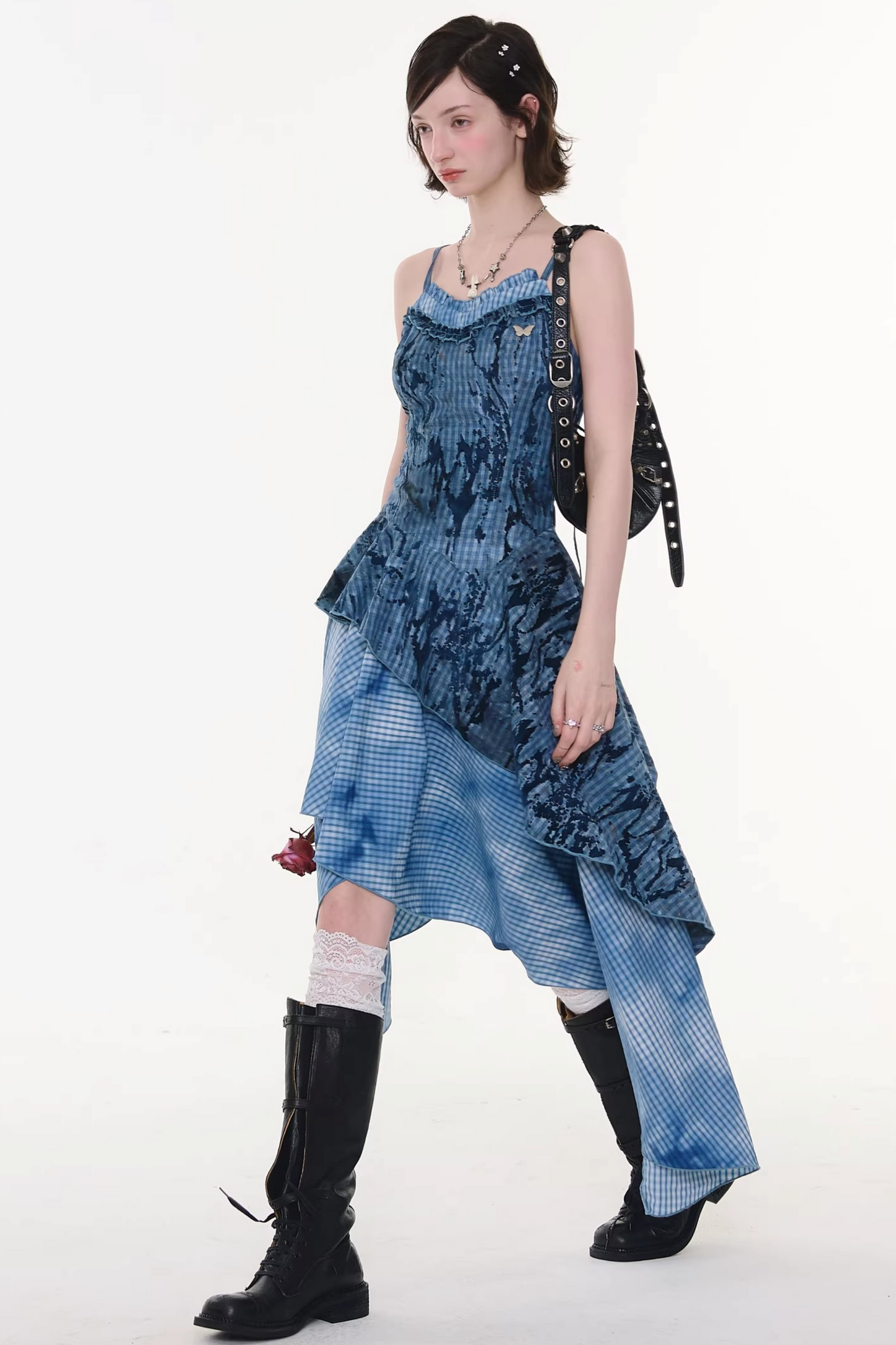 Night Mist Plaid Dress