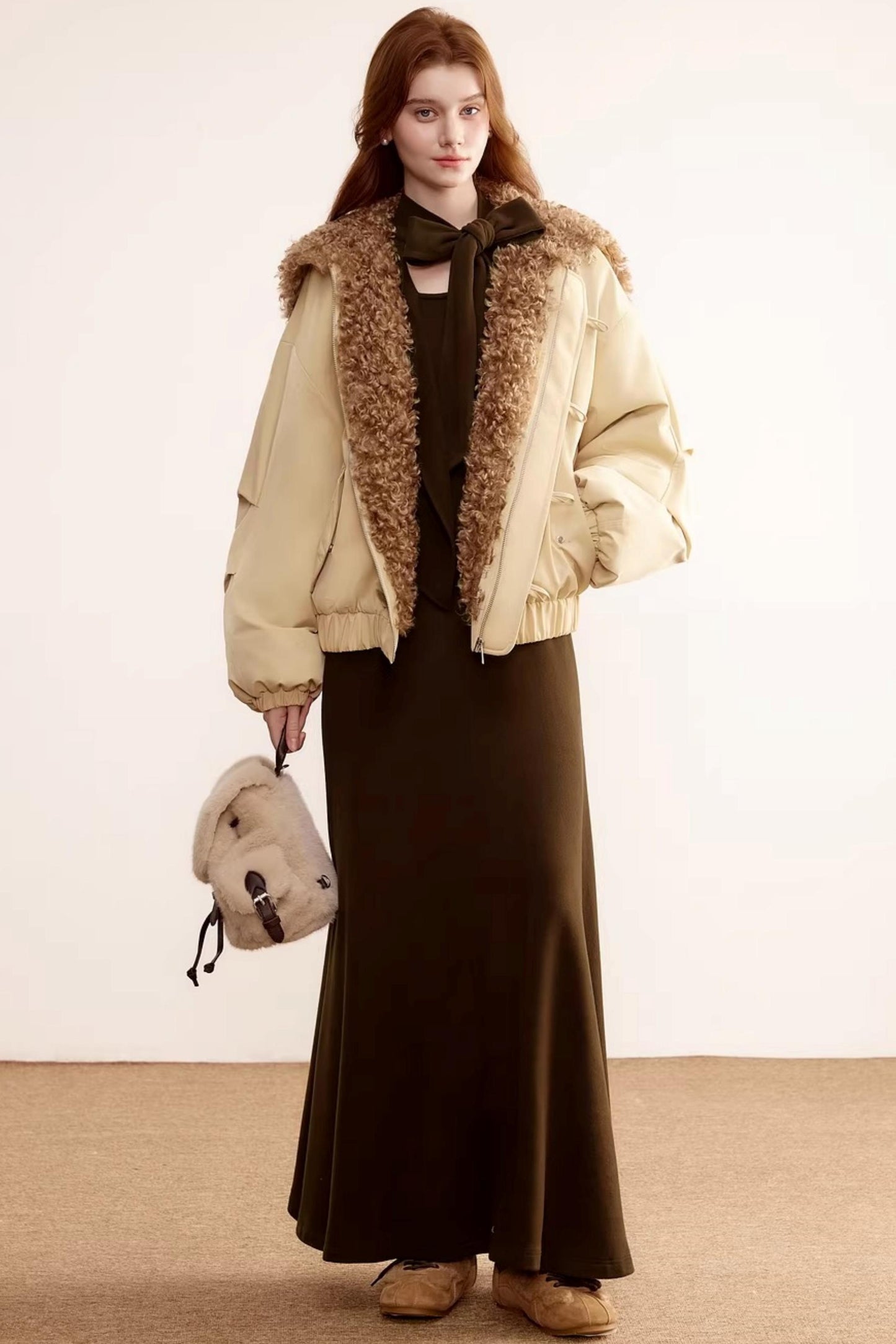 German Velvet Ruffle Dress