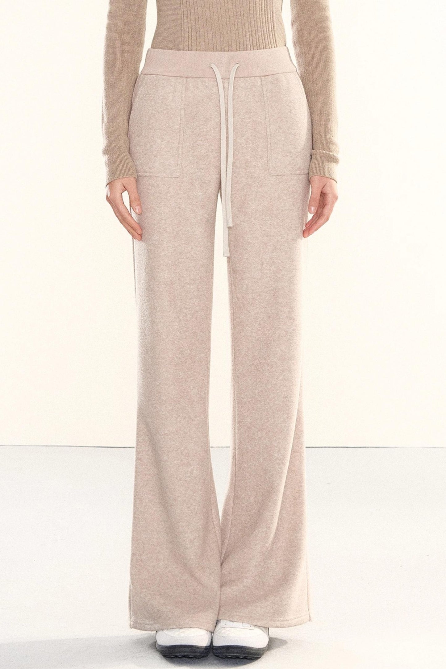 Fleece-Lined Flared Pants
