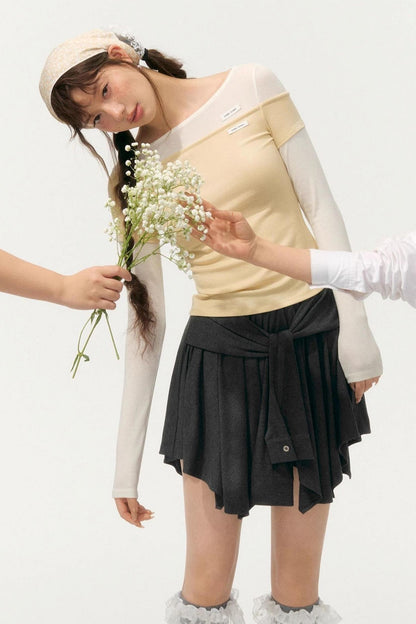 Color-Block Knit Tee