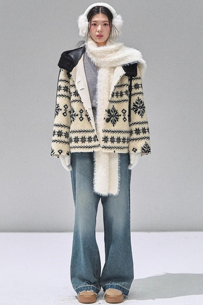 Lace Patchwork Knitted Sweater