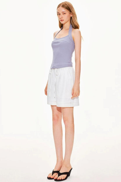 Solid Halter Neck Top